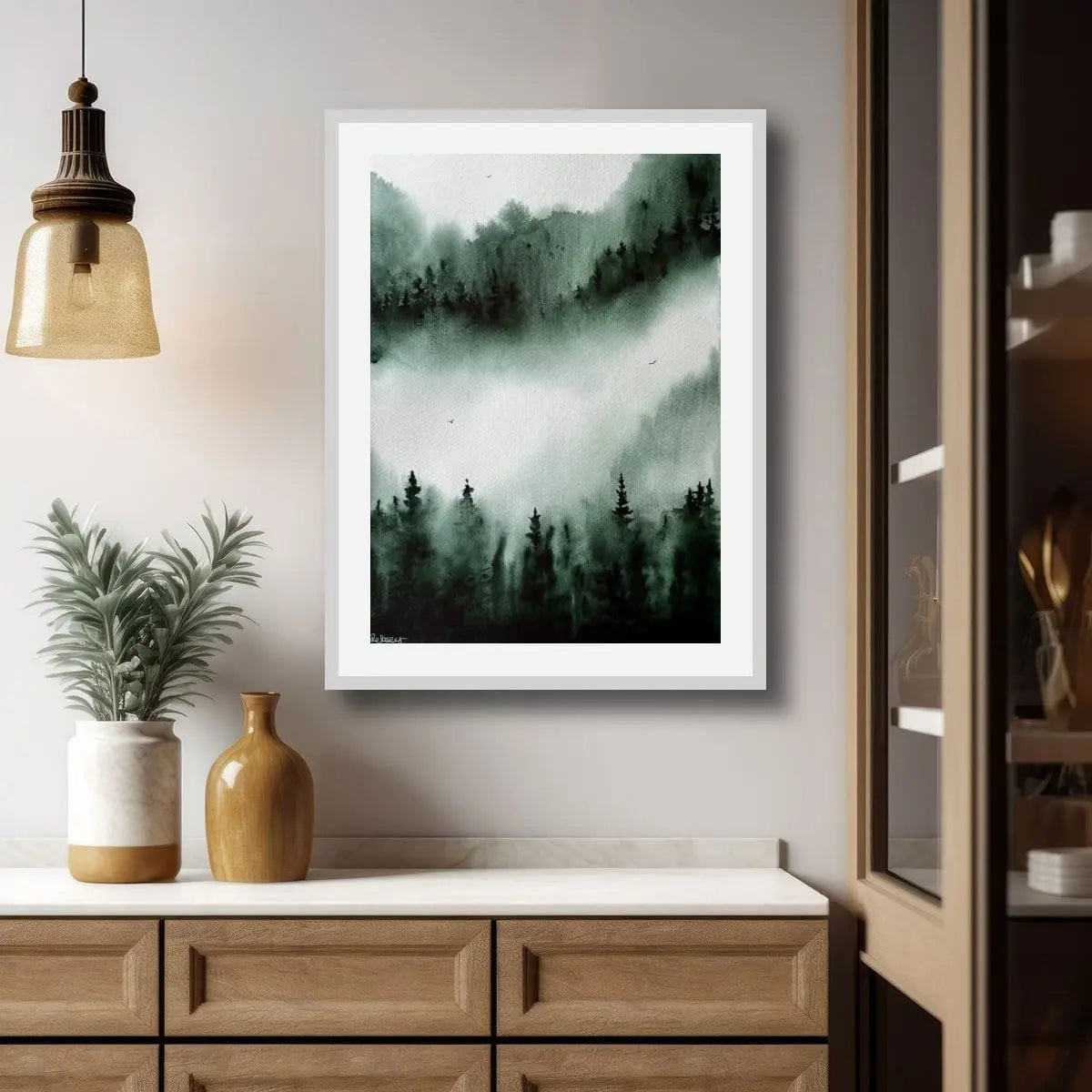 Emerald Veil - Original Watercolour Painting | - 14 x 10”