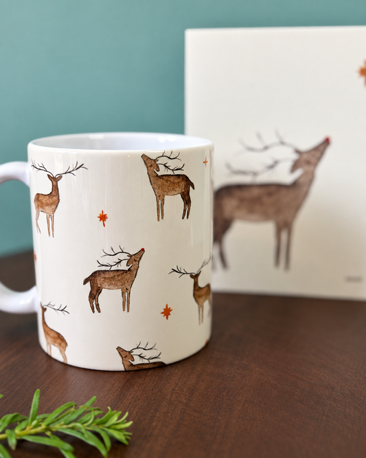 Reindeer | Sustainable Art Greeting Card | Recycled A6 | Nature-Inspired Illustration