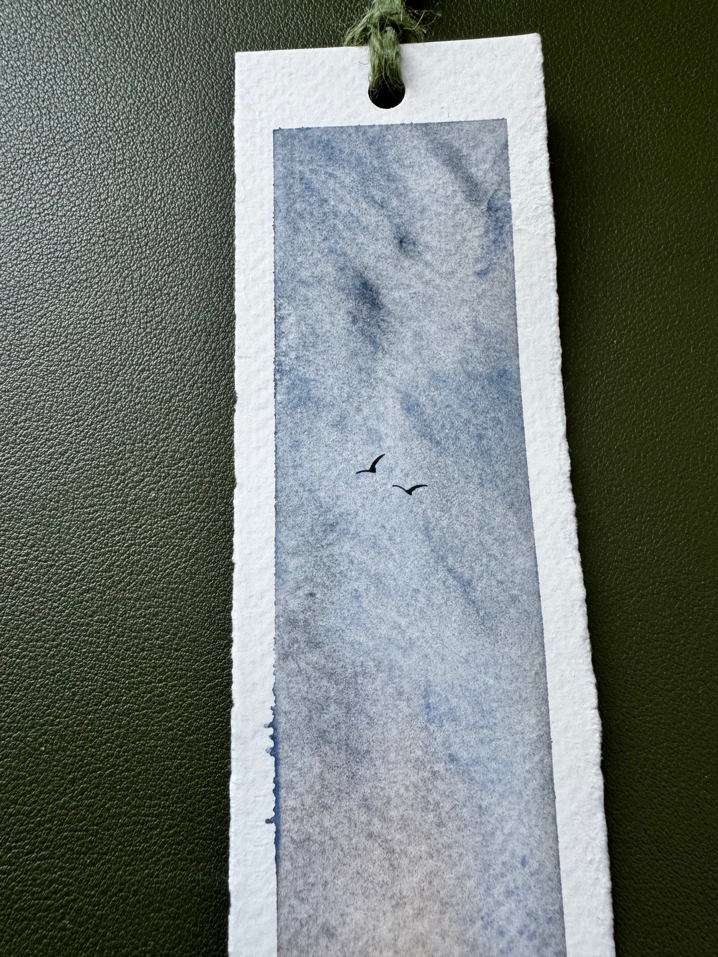 Dusk Sky Bookmark – Hand-Painted Twilight Watercolour Landscape Bookmark