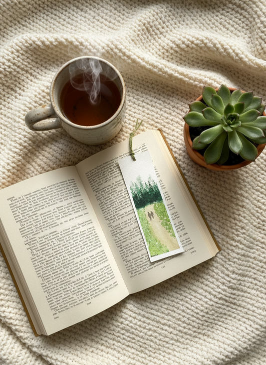 Woodland Path Bookmark – Nature Walk Watercolour Art