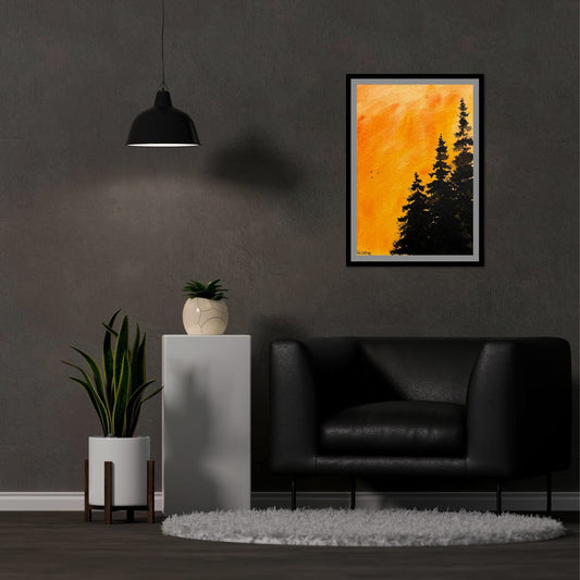 Embers in the Pines - Fine Art Print | Multiple Sizes Available