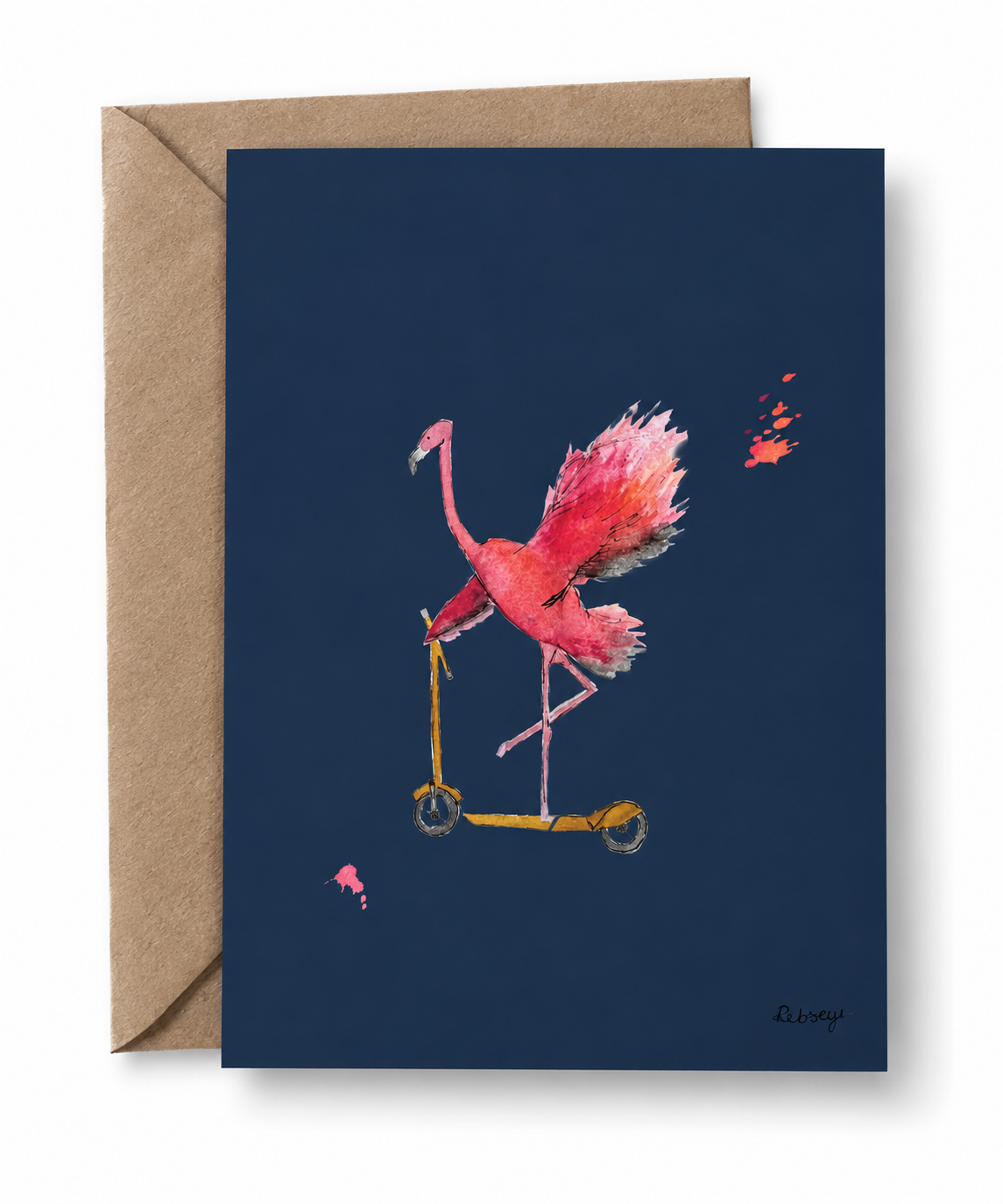 Let’s MinGO! Flamingo Greeting Card | Recycled A6 Card