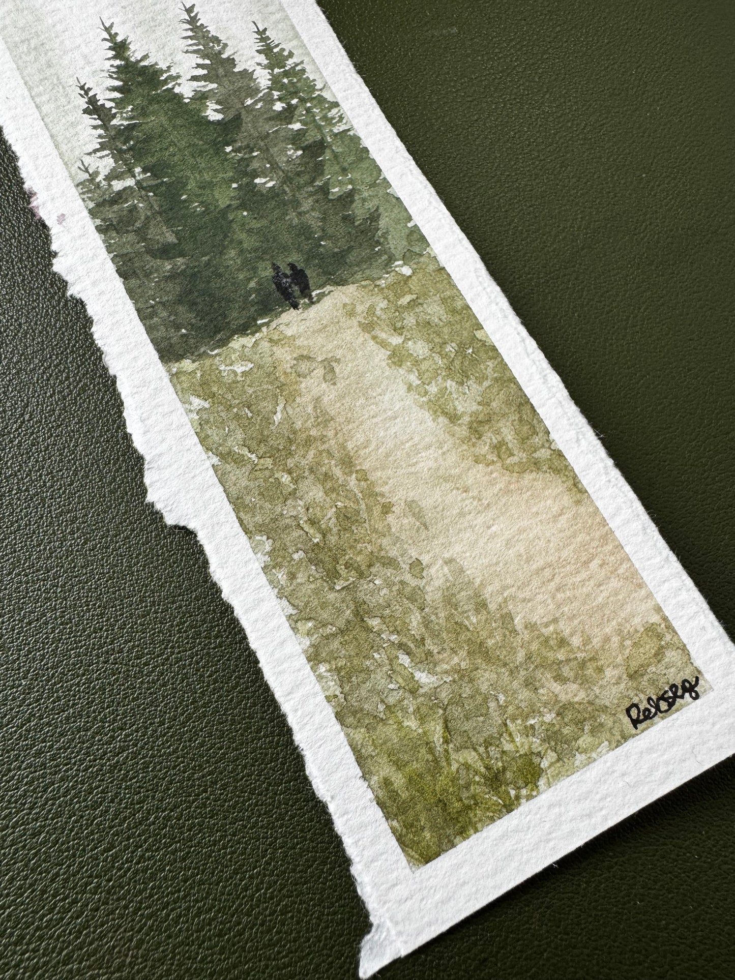 Woodland Path Bookmark – Nature Walk Watercolour Art