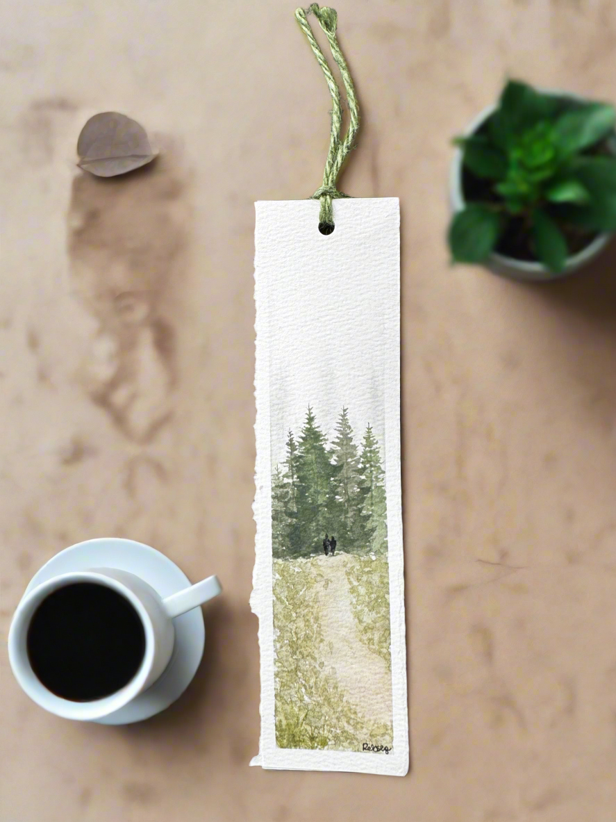 Woodland Path Bookmark – Nature Walk Watercolour Art