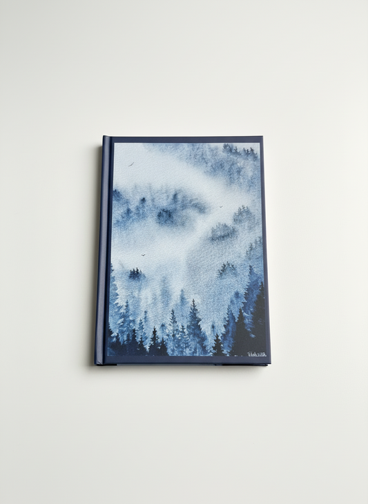 Lullaby Forest A5 Hardback Notebook | Misty Forest Watercolour Journal | Nature Stationery