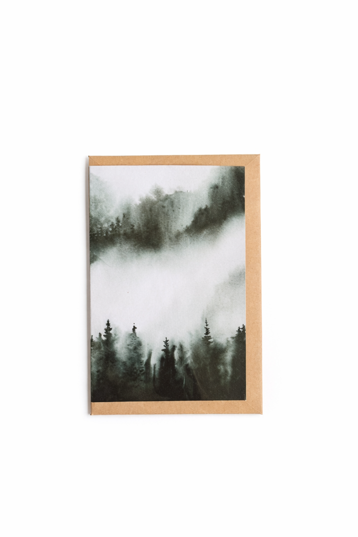 Emerald Veil | Sustainable Art Greeting Card | Recycled A6 | Nature-Inspired Illustration