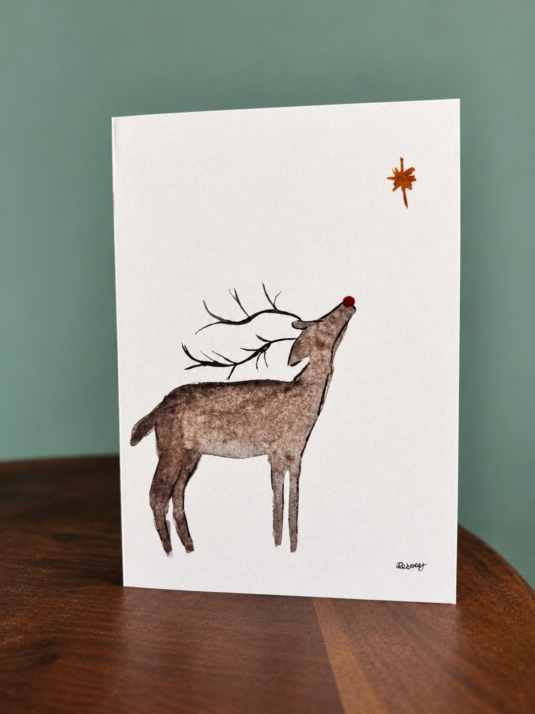 Reindeer | Sustainable Art Greeting Card | Recycled A6 | Nature-Inspired Illustration