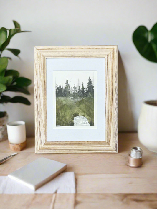 The Pines Beyond the Meadow | Original Watercolour Painting | 8x6”