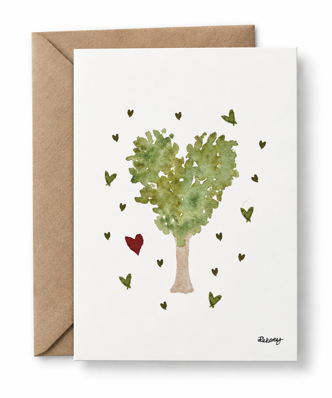 The Way to School Heart Tree Card | Recycled A6 Greeting Card
