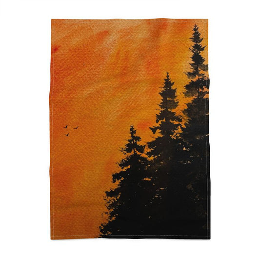 Embers in the Pines Tea Towel