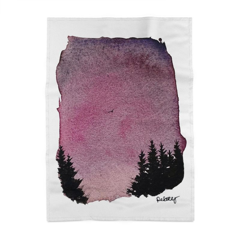 Dusk in the Pines Tea Towel