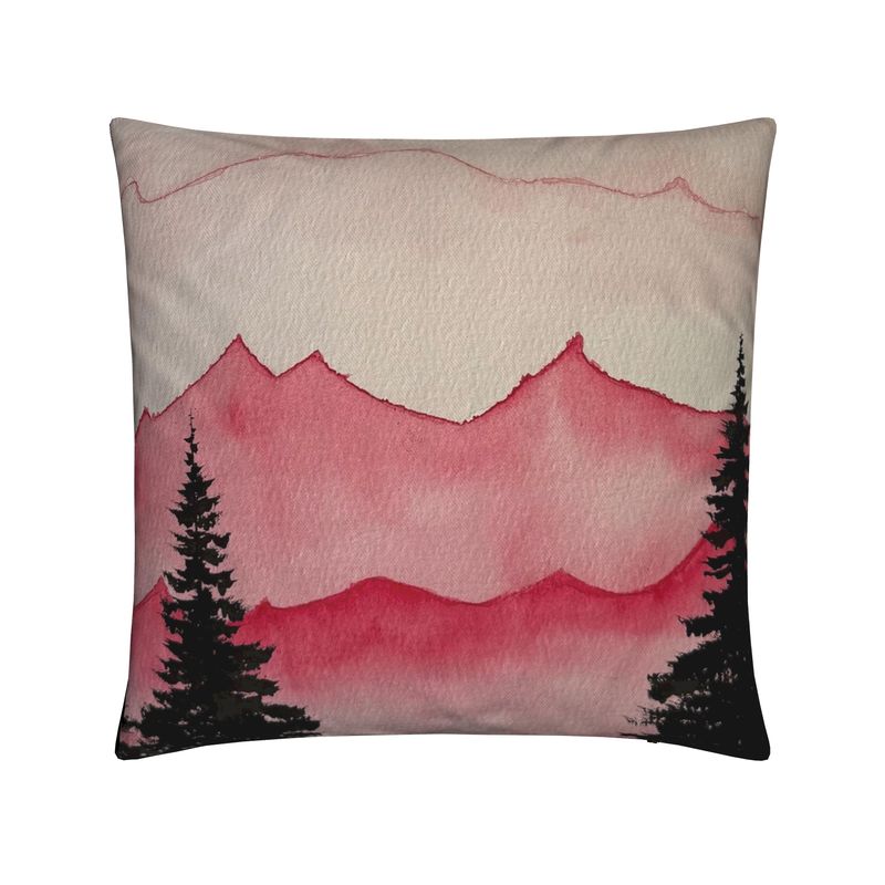 Rose-Tinted Peaks Cushion