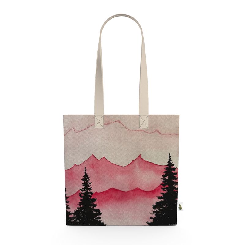 Rose-Tinted Peaks Tote Bag