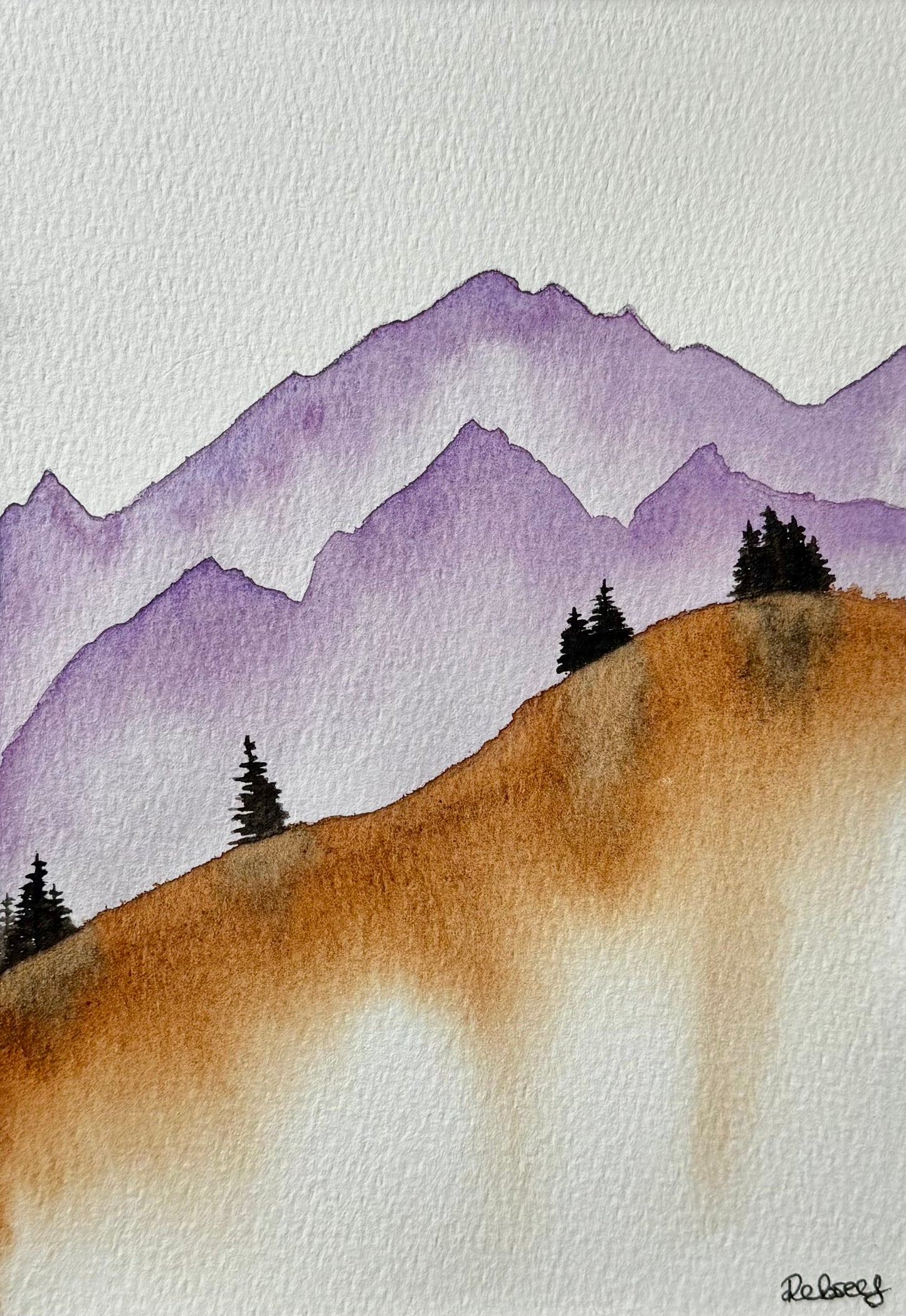 Lavender Hills | Original Watercolour Painting | 8x6”