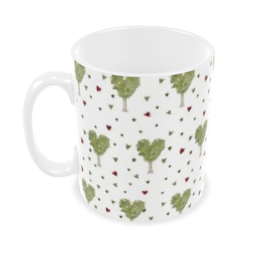 ‘The Way to School’ Mug – Heart Tree Illustration | Nature Inspired Ceramic Mug