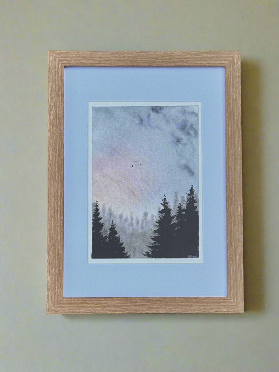Murmurs of the Morning – Original Watercolour Painting | 8x6” Artwork in A4 Mount