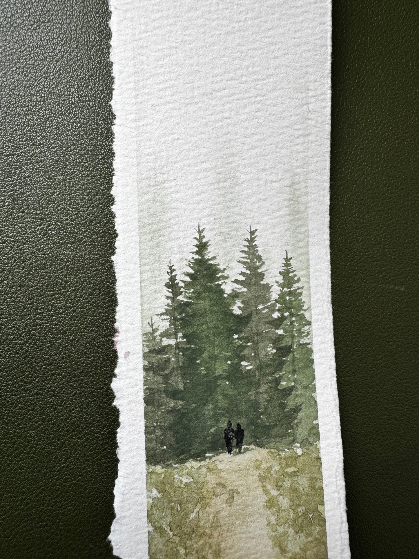 Woodland Path Bookmark – Nature Walk Watercolour Art