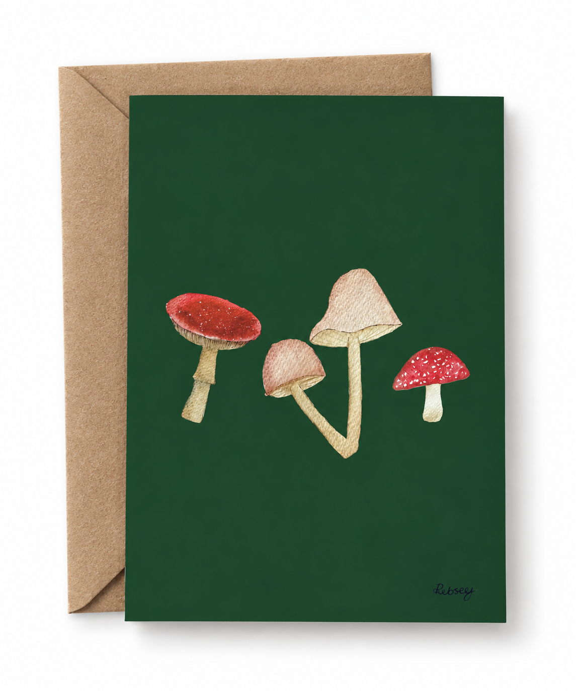 So Mush Love Green Mushroom Card | Recycled A6 Card
