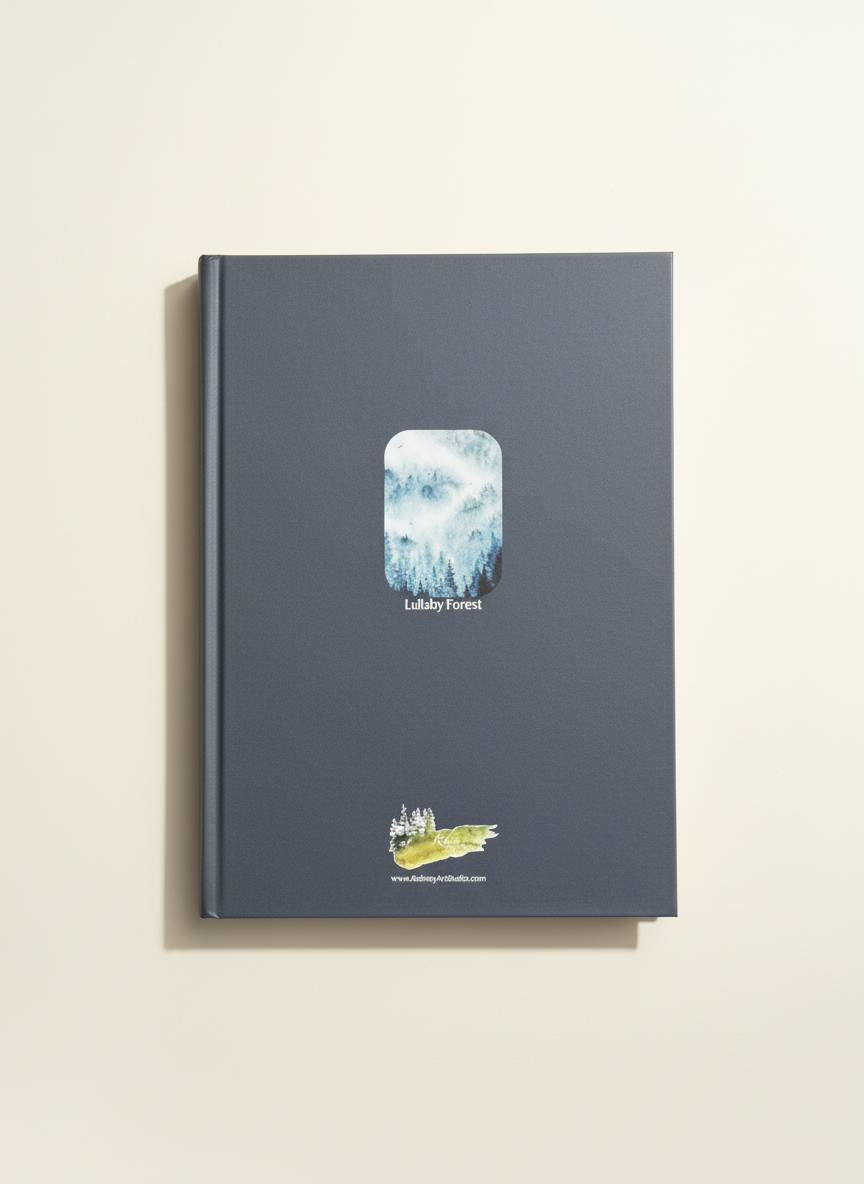 Lullaby Forest A5 Hardback Notebook | Misty Forest Watercolour Journal | Nature Stationery