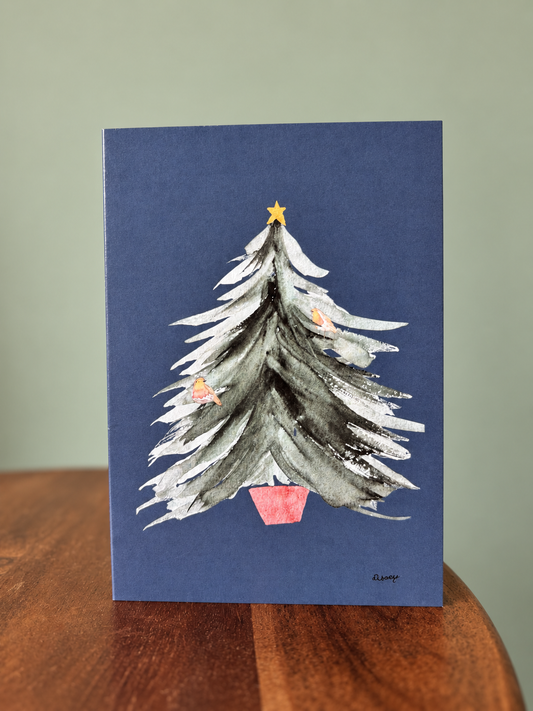 Robins | Sustainable Art Greeting Card | Recycled A6 | Nature-Inspired Illustration
