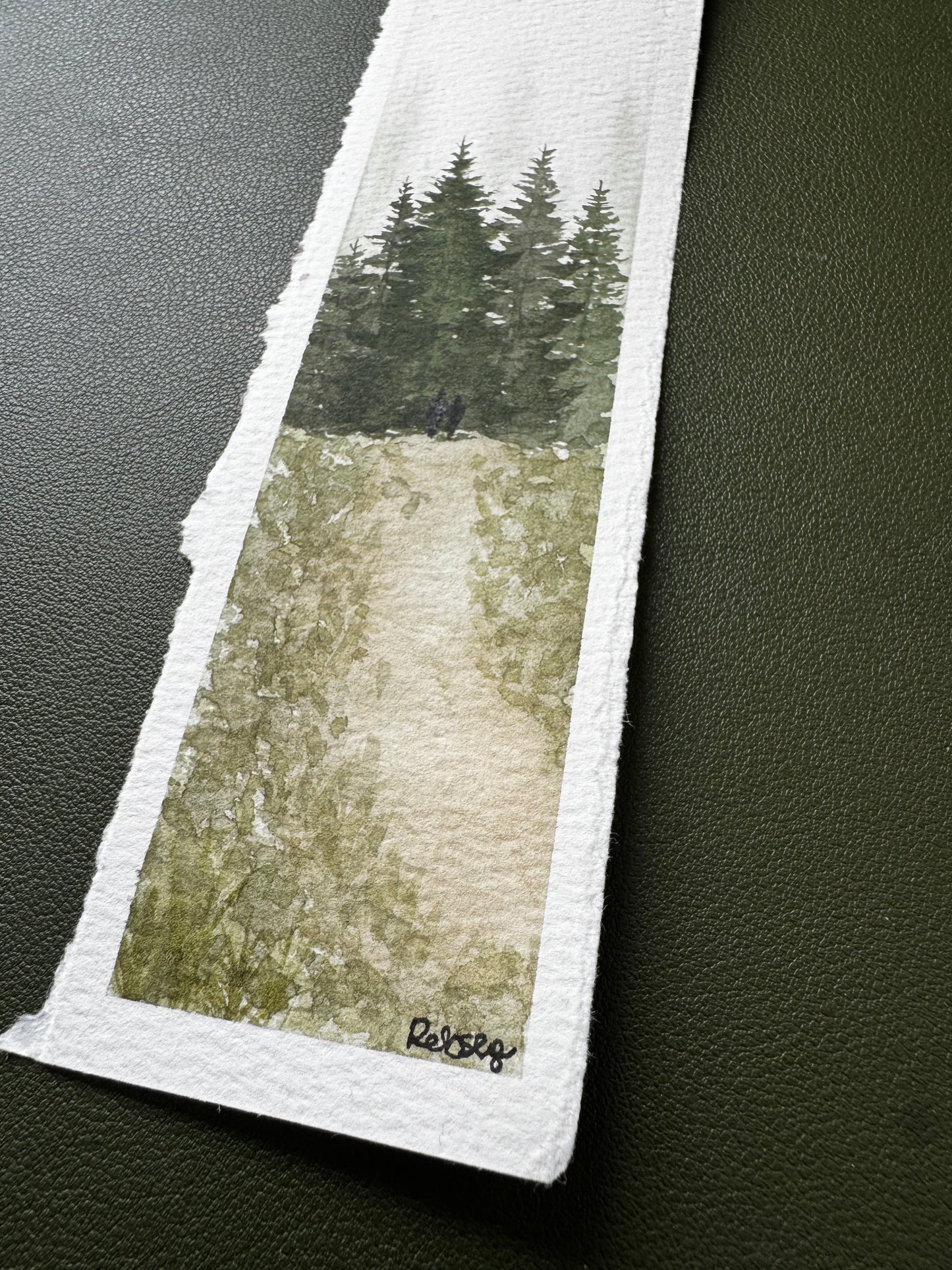 Woodland Path Bookmark – Nature Walk Watercolour Art