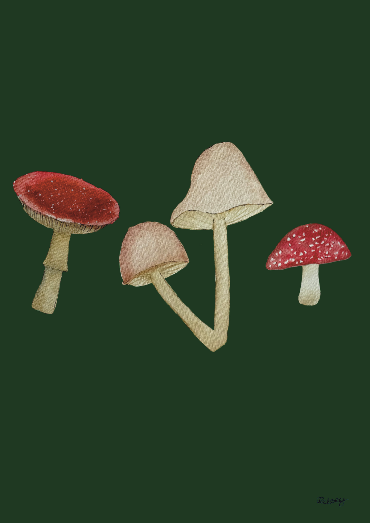So Mush Love Green Mushroom Card | Recycled A6 Card