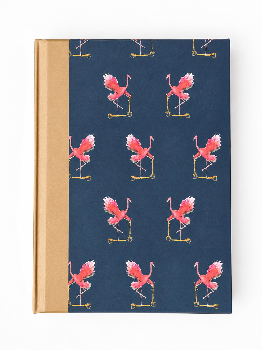 Let’s ’minGO! A5 Hardback Notebook | Flamingo on a Scooter Journal | Fun & Quirky Art Notebook