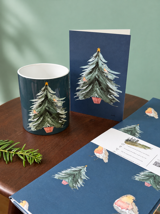 Robins Christmas Ceramic Mug | Dishwasher & Microwave Safe