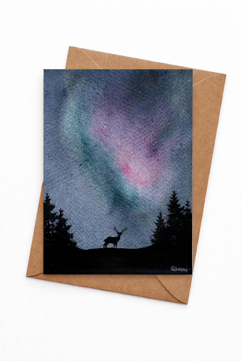 Stargazer | Sustainable Art Greeting Card | Recycled A6 | Nature-Inspired Illustration