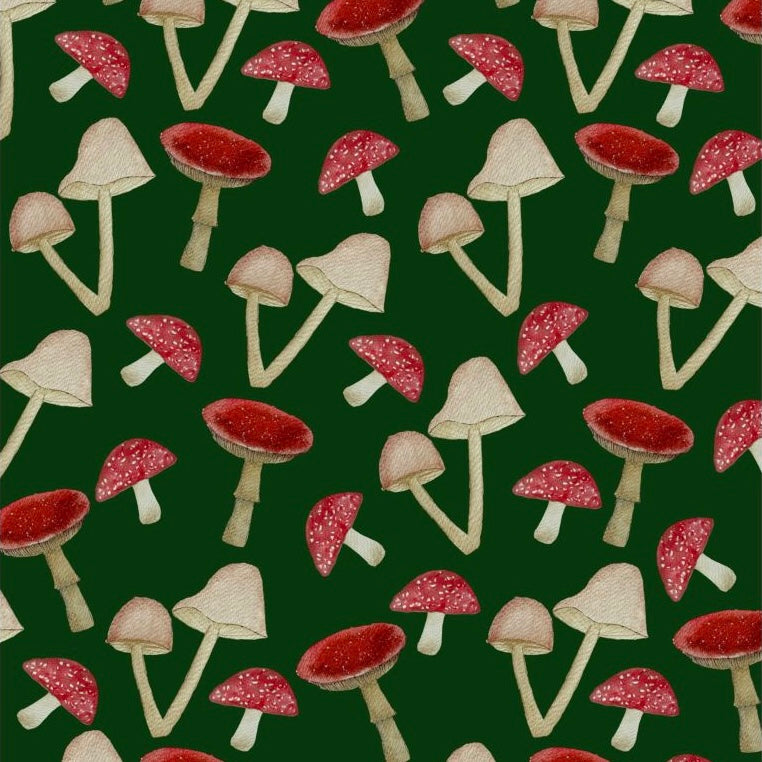 ‘Mushrooms’ Coaster – Woodland Fungi Illustration | Nature Inspired Cork Coaster