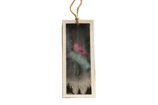 Aurora Bookmark – Hand-Painted Northern Lights Watercolour