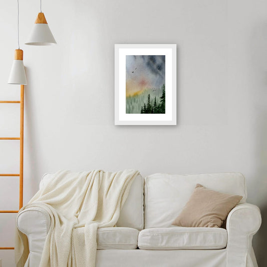 Beneath the Painted Sky | Original Watercolour Painting | A4