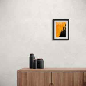Embers in the Pines - Original Watercolour Painting | 8x6” Artwork in A4 Mount | Eco-Friendly | Optional Frame