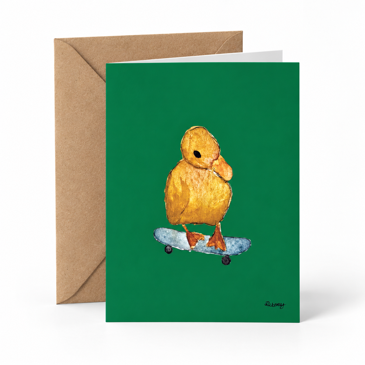 Wheely Quackers Duckling Card | Recycled A6 Greeting Card