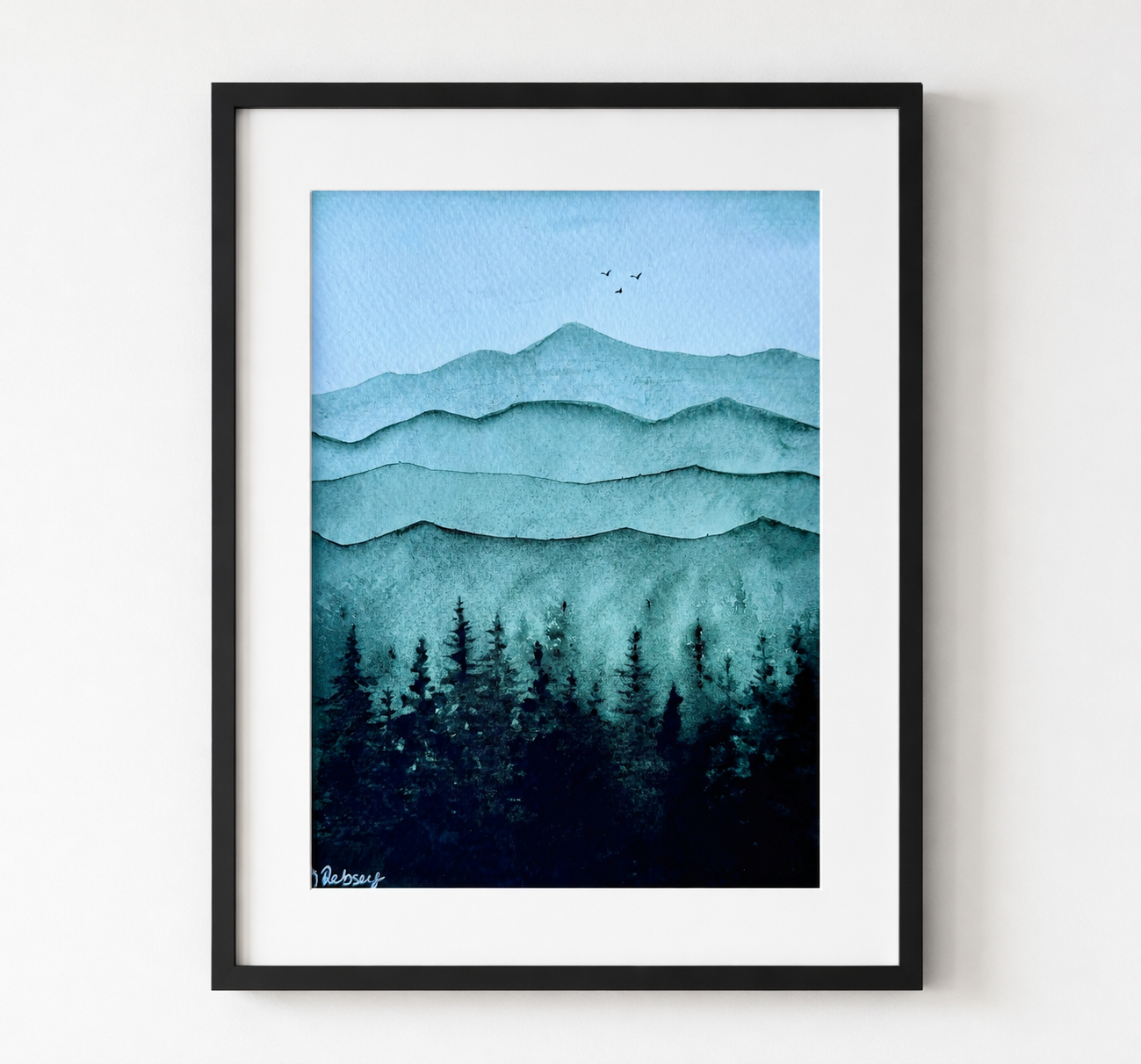 Layers of Stillness | Original Watercolour Landscape Painting | 8x6”